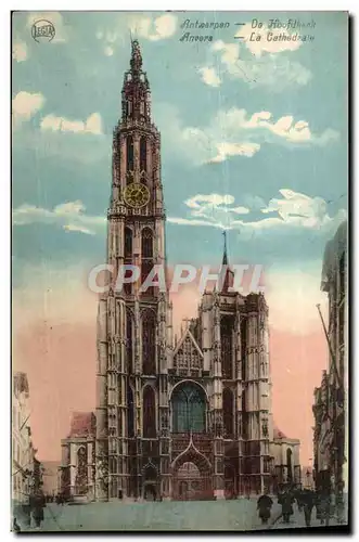 Belgie Belgique Cartes postales Antwerpen La cathedrale Anvers