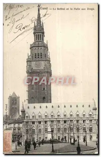 Belgie Belgique Cartes postales Gand Le beffroi et la halle aux draps