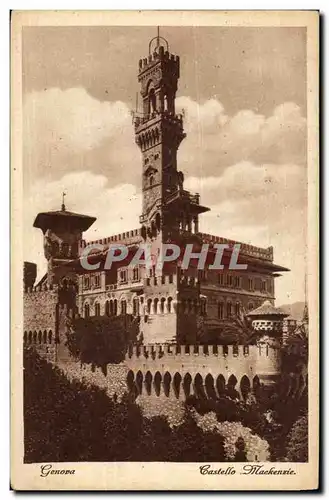 Italie Italia Cartes postales GEnova Castello Mackenzie