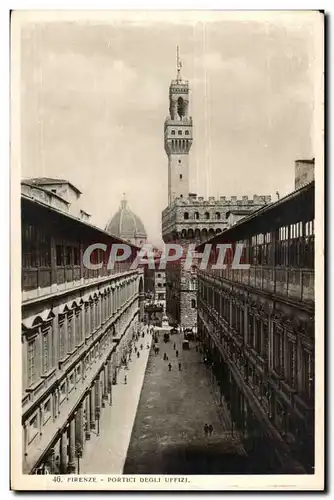 Italie Italia Cartes postales Firenze Portici degli Uffizi