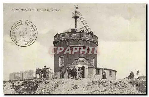 Puy de Dome- Touristes sur la Tour-Cartes postales