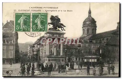 Puy de Dome- Clermont-Ferrand- L&#39Auvergne Pittoresque Citron Crozet - Vercingetorix et la rue Bla