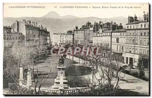 Puy de Dome- Clermont-Ferrand- Square Blaise Pascal et le Puy de Dome--Ansichtskarte AK