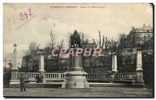 Puy de Dome- Clermont-Ferrand- Statue Blaise Pascal --Cartes postales