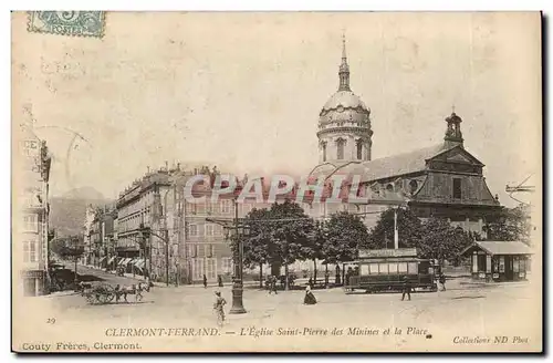 Puy de Dome- Clermont-Ferrand- La Place de Jaude- L&#39Eglise Saint-Pierredes Minines-cheval --Cartes postales