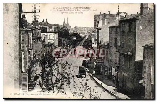 Puy de Dome- Chamaliers-Avenue de Royat- De Royat -les-bains a Clermont- Ferrand apercu dans le fond