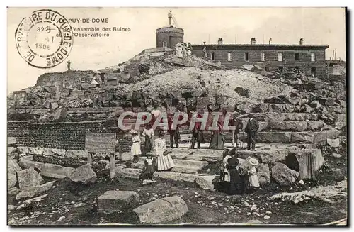 Puy de Dome-Vue d&#39ensemble des Ruines et de l&#39Observatoire-Cartes postales