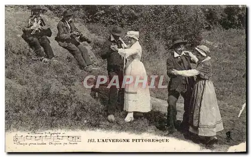 Puy de Dome- L&#39Auvergne Pittoresque- Musique-danser - -Ansichtskarte AK