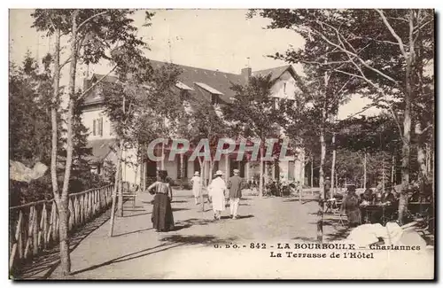 Puy de Dome- La Bourboule- La Terrasse de L&#39Hotel-Charlannes -Ansichtskarte AK