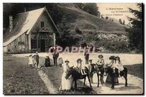 Puy de Dome- La Bourboule- La Source Clemence-ane-Ansichtskarte AK donkey