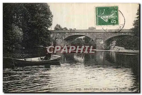 Puy de Dome- Coupiere- La Orge et le Pont-Bateau -Ansichtskarte AK