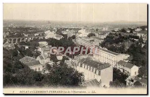 Puy de Dome- Royat et Clermont-Ferrand- vue de l&#39Observatoire -Cartes postales