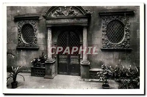 Puy de Dome- Riom- Cour de la Maison de L&#39Horloge -Ansichtskarte AK