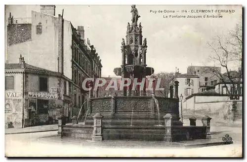 Puy de Dome- Clermont-Ferrand- La Fontaine Jacques d&#39Amboise-Cartes postales