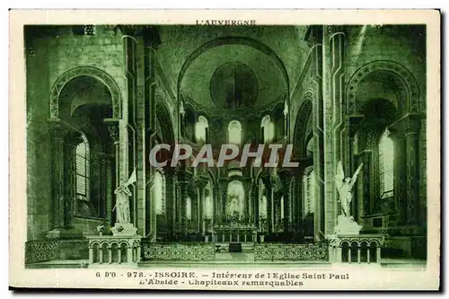 Puy de Dome- issoire-Interieure de l&#39Eglise Saint Paul- L&#39Abside - Chipiteaux remarquables-Cartes postales