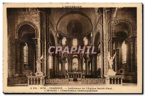 Puy de Dome- Issoire-Interieur de l&#39Eglise saint Paul-L&#39Abside- Chapiteaux remarquable- -Ansichtskarte AK