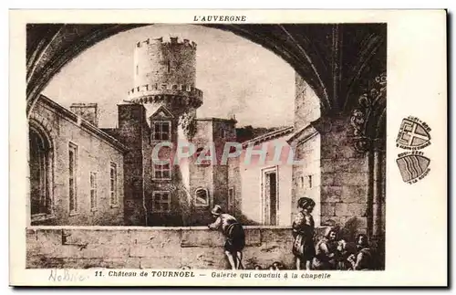 Puy de Dome- CHateau de Tournoel- Galerie qui conduit a la chapelle-Cartes postales