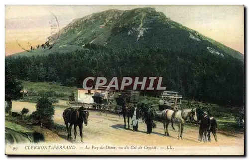 Puy de Dome- Clermont -Ferrand- vu du Col de Ceyssat-cheval -Cartes postales