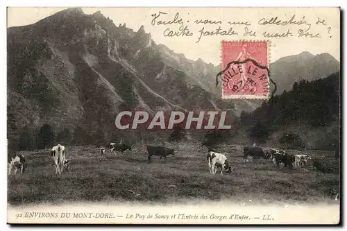 Puy de Dome-Environs du Mont Dore- Le Puy Sancy et l&#39Entree des Gorges d&#39Enfer-vache --Cartes postales