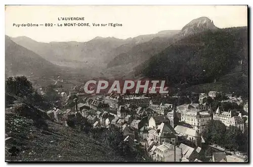 Puy de Dome- Le Mont Dore- Vue sur l&#39Eglise-Cartes postales