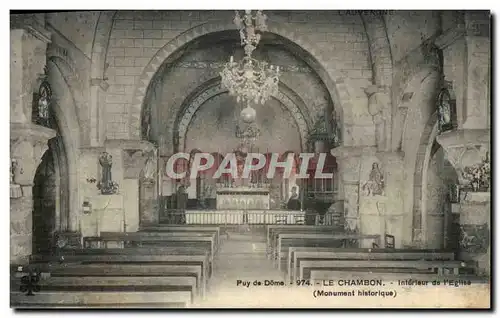 Puy de Dome- Le Chambron- Interieur de l&#39Eglise Monument historique-Cartes postales