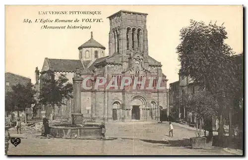 Puy de Dome- L&#39Eglise Romane de Volvic-Monument historique-Ansichtskarte AK