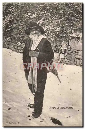 Puy De Dome -Types D'Auvergne - neige - Cartes postales