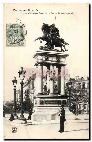 Puy de Dome - Clermont-Ferrand - Statue Vercingetorix - gendarme - Cartes postales