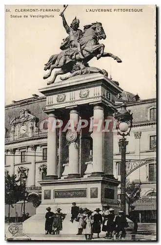 Puy de Dome - Clermont-Ferrand - Statue Vercingetorix - enfant - Cartes postales