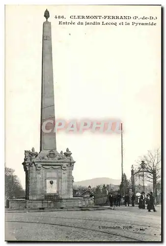 Puy de Dome - Clermont-Ferrand - Entree du Jardin Lecoq et la Pyramide - Ansichtskarte AK