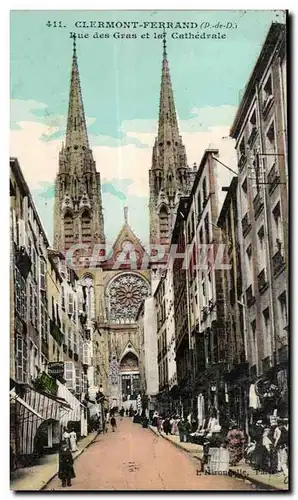 Puy de Dome - Clermont-Ferrand - Rue des Gras et la Cathedrale - Cartes postales