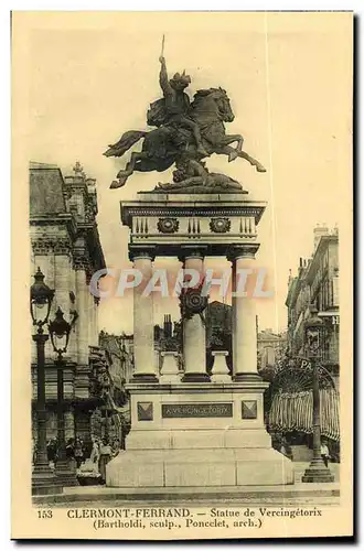 Puy de Dome - Clermont Ferrand - Statue de Vercingetorix - Bartholdi - Cartes postales