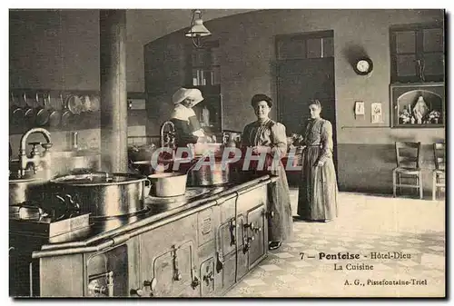Pontoise- L&#39Hotel Dieu- La Cuisine-Ansichtskarte AK