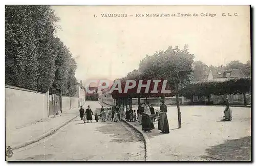 Vaujours- Rue Montauban et Entree du College -Cartes postales