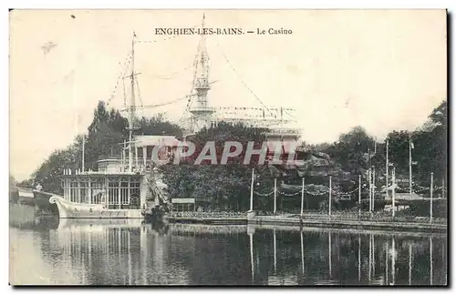 Val d'Oise- Enghien-les-Bains- Le Casino-bateaux-Cartes postales