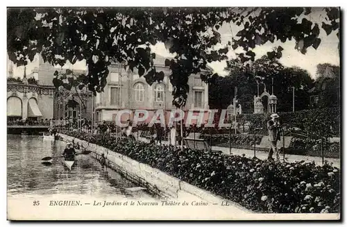 Val d&#39Oise- Enghien-les-Bains-Les Jardins et le Nouveau Theatre du Casino -Cartes postales