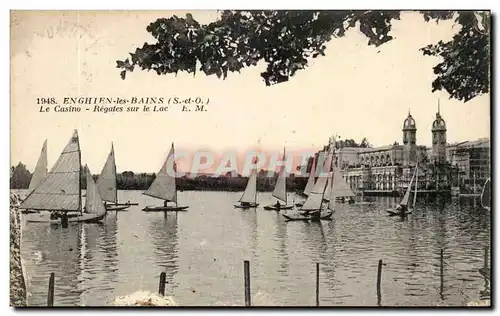 Val d'Oise- Enghien-les-Bains- Le Casino- Regales sur le Lac-bateau -Cartes postales