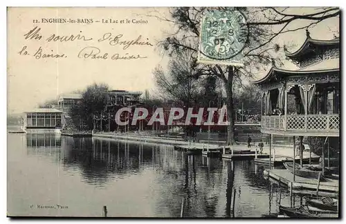 Val D'Oise- Enghien-les-Bains- Le Lac et le Casino -Cartes postales