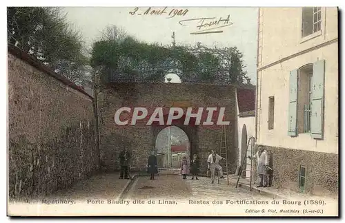Val D'Oise- Montlhery- Porte baudry dites de Linas- Restes des Fortifications du Bourg 1589 -Cartes postales