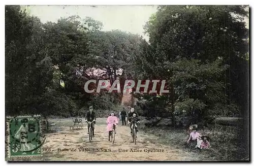 Paris (12) Bois de Vincennes- Une Allee Cycliste-velo-bicycle--Cartes postales