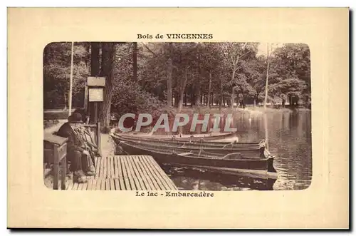 Paris (12) Bois de Vincennes- Le Lac- Embarcadere-Ansichtskarte AK