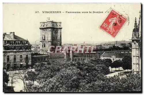 Vincennes- Panorama vers le Donjon -Cartes postales