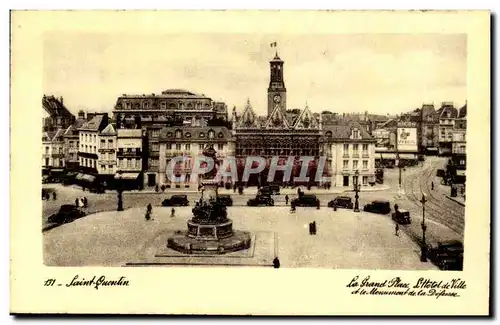 saint Quentin - La Grand Place L&#39hotel de Ville - Cartes postales