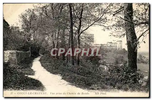 Cartes postales Coucy le Chateau Vue prise du chemin de ronde