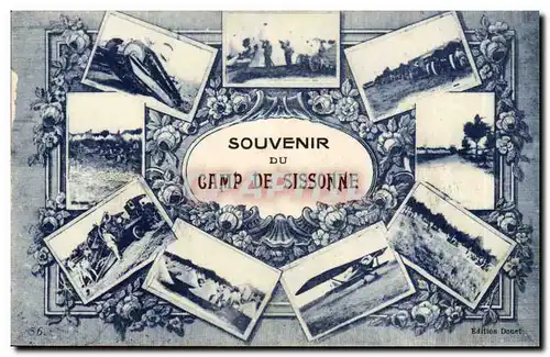 Cartes postales Souvenir du camp de Sissonne (militaria)