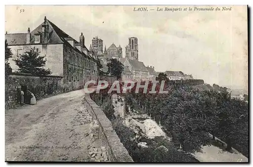 Ansichtskarte AK Laon Les remparts et la promenade du Nord