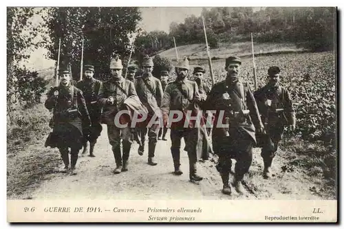 Guerre de 1914 - Coeuvres - Prisonniers Alemands - Cartes postales