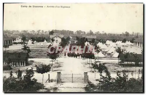 Sissonne - Camp de Sissonne - Arrivee d&#39un Regiment - militaria - cheval - Ansichtskarte AK