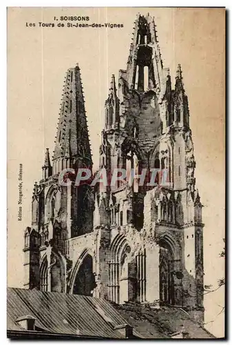 Soissons - La Cathedrale - Les Tours de St Jean des Vignes - Ansichtskarte AK