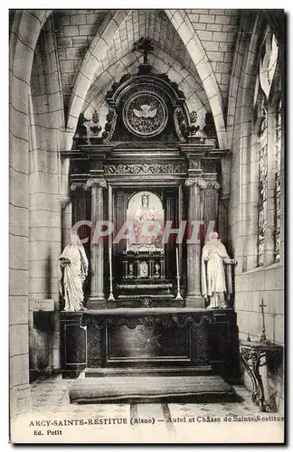 Arcy Sainte Restitute - Autel et Chateau et Chasse saint Restitution - Cartes postales